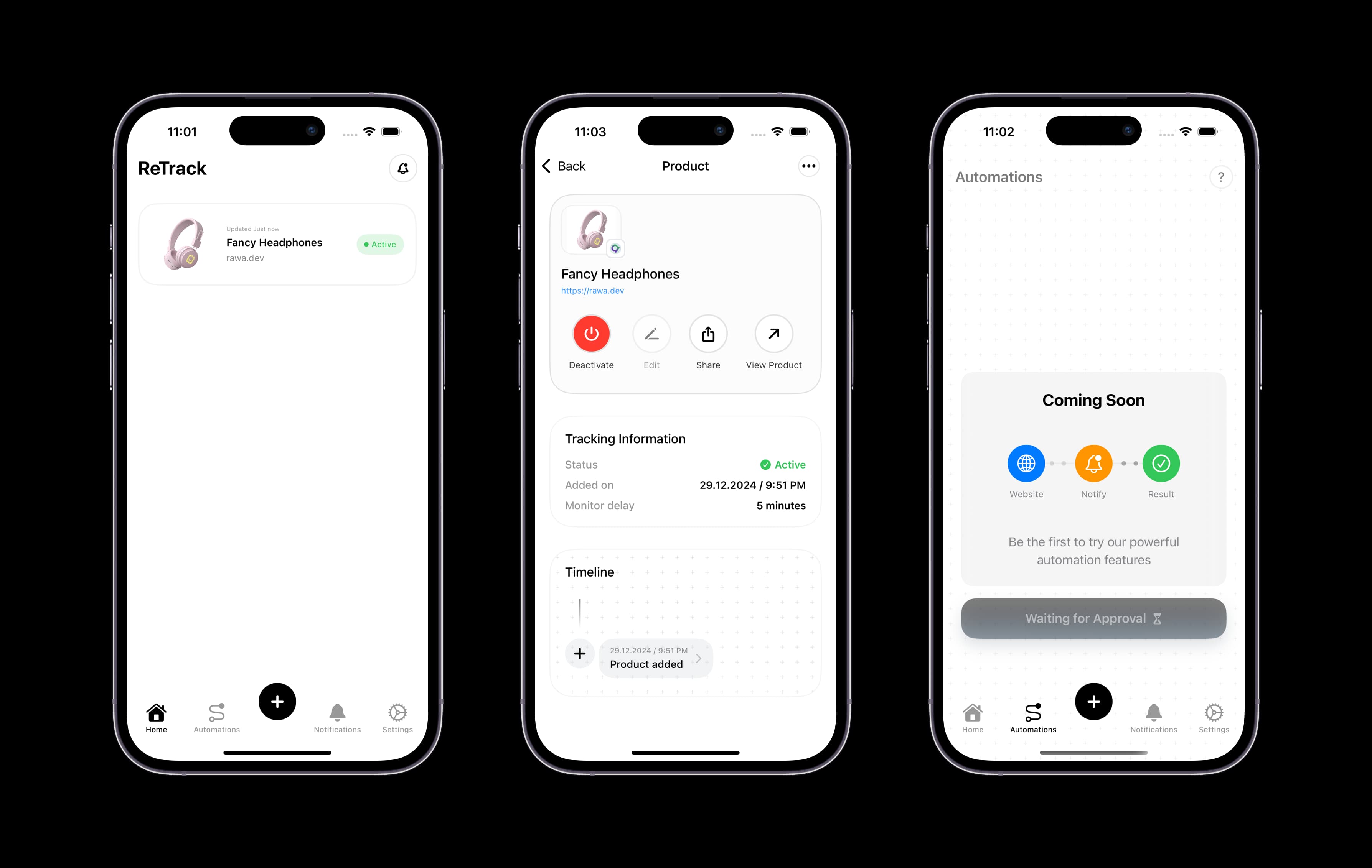 A preview of the Database web app